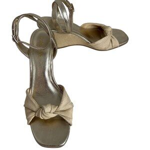 Lilly Pulitzer Beige Knot Wedge Sandals Size 7.5